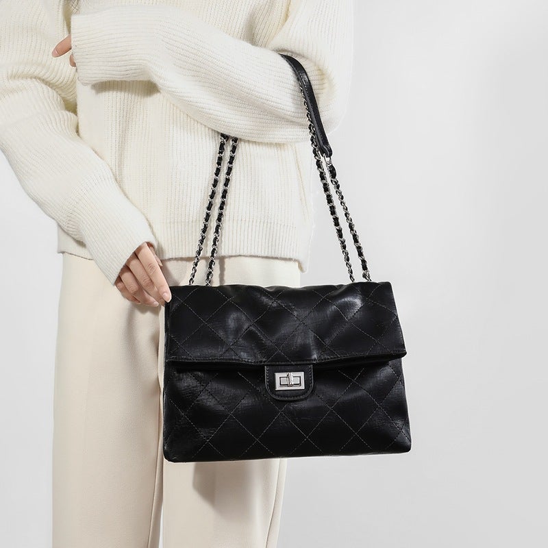 Women's Crossbody Bag 2026 Autumn Winter Shoulder Bag Fashionable Lazy Casual Series Diamond Quilted Small Square Bag - Image 1