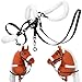 Shappy Hobby Horse Toy Accessories Realistic Horse Bridle with Metal Bit and Adjustable Reins Faux Leather and Stainless Steel for Equestrian Themed Events Competitions and Play Black - Image 2