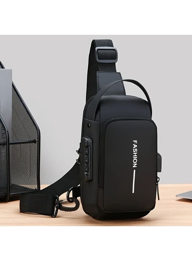 حقيبة ظهر كاجوال مضادة للسرقة ومقاومة للماء مزودة بمنفذ شحن USB – تصميم أنيق ومريح للاستخدام اليومي والسفر - Image 2