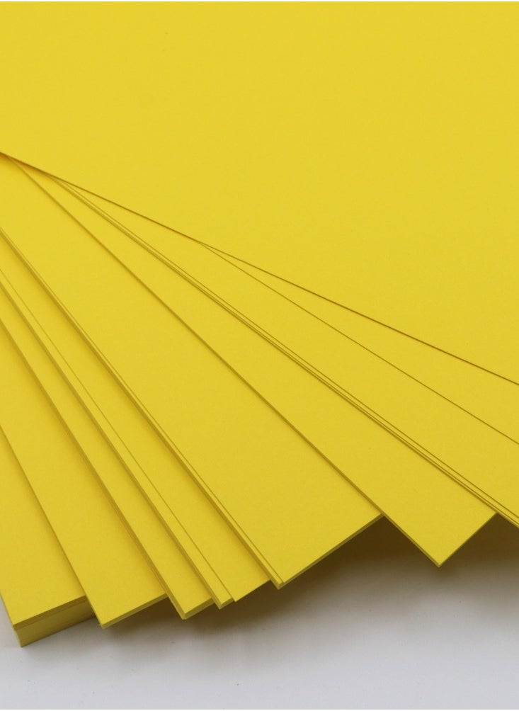 firstnock Yellow Colored Paper 250 GSM A4 Size - Pack of 20 Sheets  - Image 4