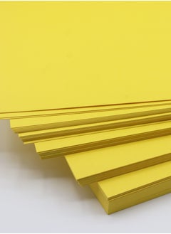 firstnock Yellow Colored Paper 250 GSM A4 Size - Pack of 20 Sheets  - Image 1