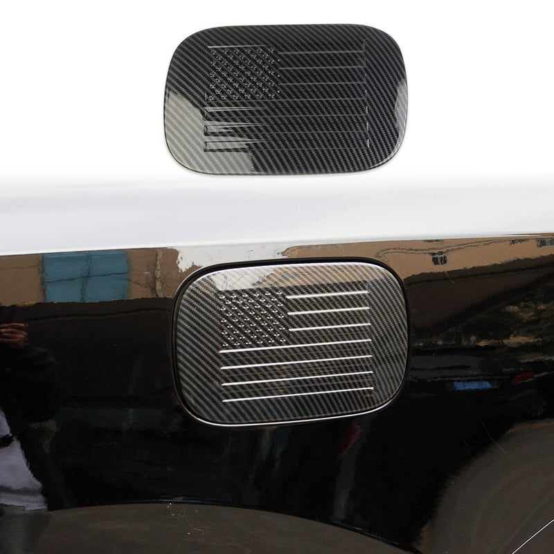 Carbon Fiber fuel tank gas door cover trim For Dodge Durango 20112022