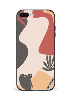 Protective Case Cover For Apple iPhone 7 Plus/8 Plus Printable Template With Abstract Geometric Shapes, Nature Aesthetic Texture, Design Multicolour
