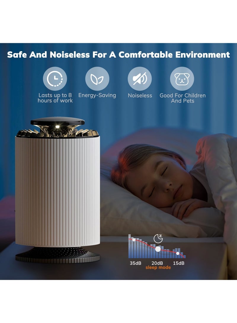SYOSI منقي هواء صغير، منقي هواء صغير للمنزل وغرفة النوم مع ضوء وسرعتين، كربون نشط، منقيات هواء هيبا لتصفية الدخان، حبوب اللقاح، الغبار، وحساسية الحيوانات الأليفة، مثالي لغرفة النوم - Image 5