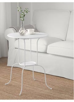 JOGAMS Round Metal Tea and Coffee Table Small Spaces Sofa Bedside Table for Living Room Bedroom  - Image 5