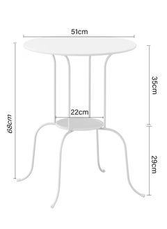 JOGAMS Round Metal Tea and Coffee Table Small Spaces Sofa Bedside Table for Living Room Bedroom  - Image 2