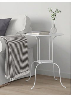 JOGAMS Round Metal Tea and Coffee Table Small Spaces Sofa Bedside Table for Living Room Bedroom  - Image 3