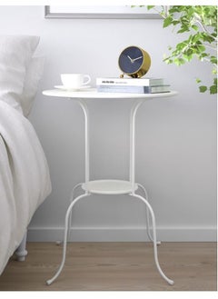 JOGAMS Round Metal Tea and Coffee Table Small Spaces Sofa Bedside Table for Living Room Bedroom  - Image 4