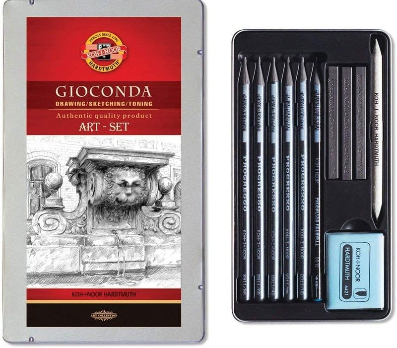 KOH-I-NOOR Gioconda 11-Piece Artist Set, Packed in Tin (8894) - Image 3