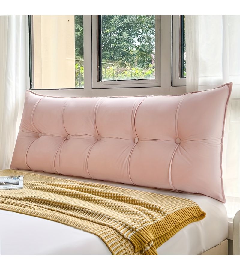 Soft Fluffy Lumbar Support Pillow Sky Blue 35.43 Inch Long Dutch Flannel Solid Color Headboard Bumper Contouring Waist Back Support Sofa Cushion Bedroom Tatami Cushion - Image 3