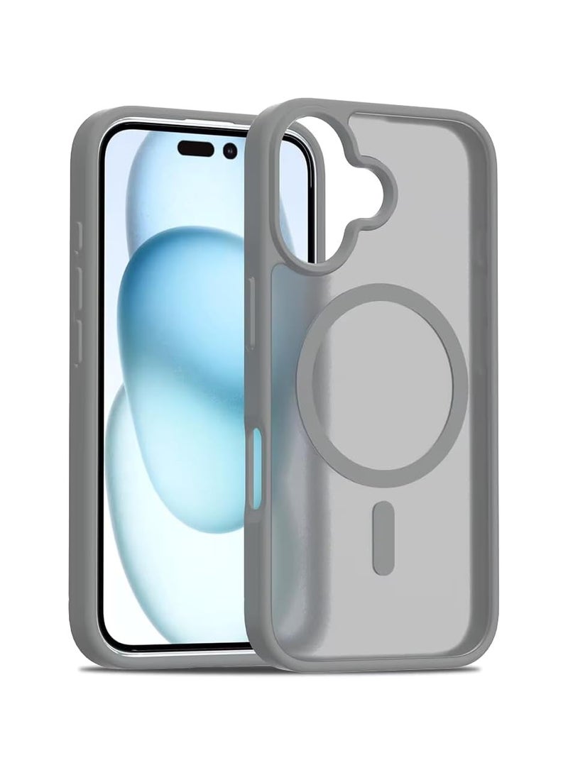 أكاليكس جراب مغناطيسي لهاتف iPhone 16 Plus، متوافق مع MagSafe، غطاء فاخر مطلي، جراب هاتف واقي شفاف ناعم من مادة TPU مقاوم للصدمات، (تيتانيوم طبيعي) - Image 1