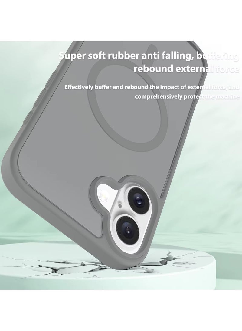 أكاليكس جراب مغناطيسي لهاتف iPhone 16 Plus، متوافق مع MagSafe، غطاء فاخر مطلي، جراب هاتف واقي شفاف ناعم من مادة TPU مقاوم للصدمات، (تيتانيوم طبيعي) - Image 4