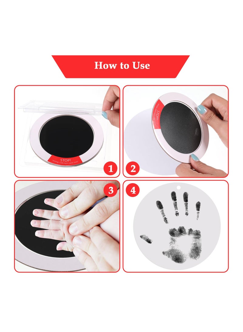 SOLARAE Baby Handprint And Footprint Ink Kit 2 Baby Inkless Print Pads, 6 Imprint Cards, Dog Paw Print Kit Safe Non-Toxic Pet Paw Print Kit Hand Print Kits for Babies Imprint Kit for Family Keepsake - Image 5