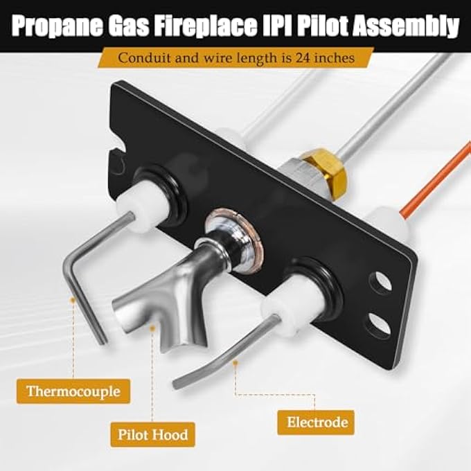 2090-013 PROPANE GAS (LP) FIREPLACE IPI PILOT ASSEMBLY, PILOT ASSEMBLY REPLACEMENT, REPLACES SRV2090-013, COMPATIBLE WITH HEAT-N-GLO, QUADRA-FIRE, HEATILATOR FIREPLACES AND STOVES. - Image 2