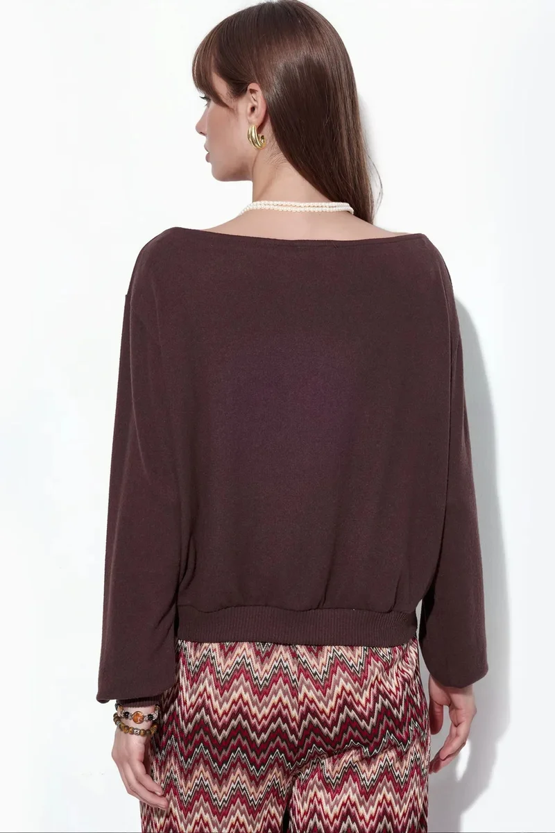 بوسيم BUSEM Women's Crew Neck Fleece Sweatshirt