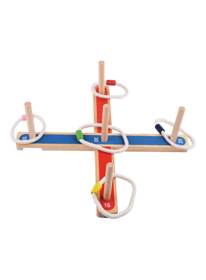 NIBEMINENT Wooden Platform Ring Throwing Game - Image 4