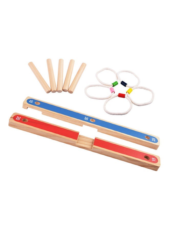 NIBEMINENT Wooden Platform Ring Throwing Game - Image 2