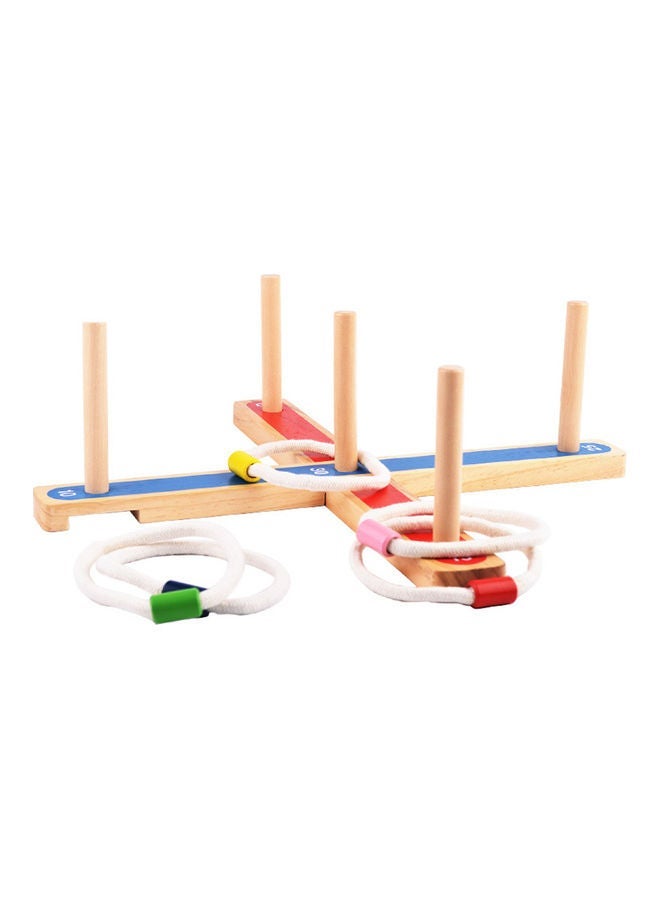 NIBEMINENT Wooden Platform Ring Throwing Game - Image 3