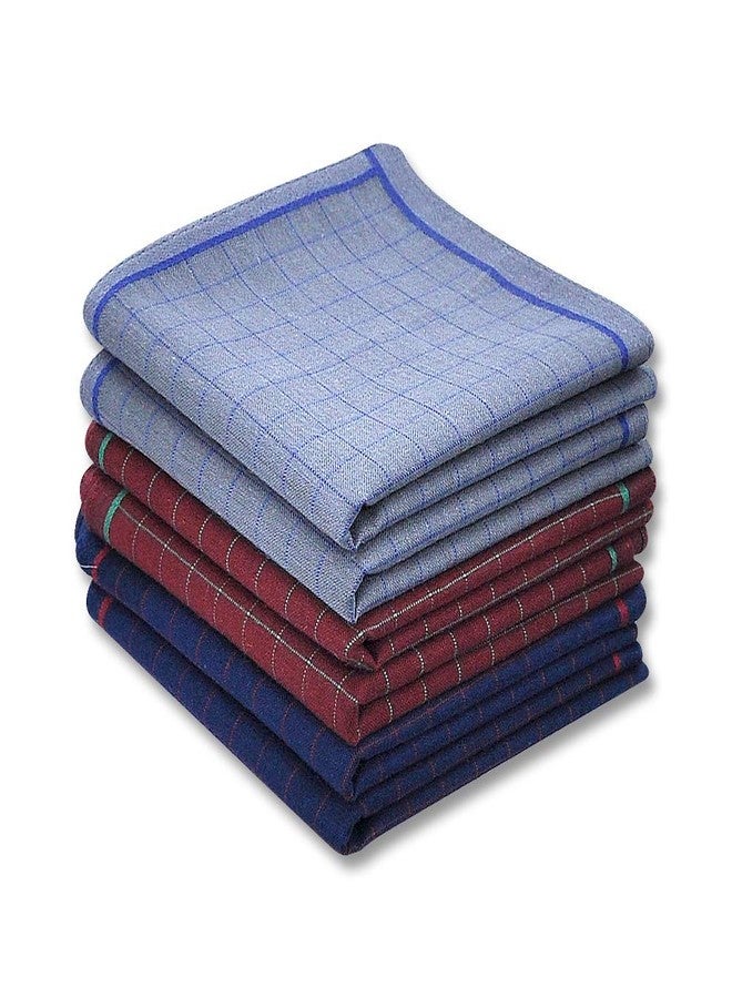 Zenssia Soft Men's Cotton Handkerchiefs with Assorted Color 6 Piece Gift Set - Image 1
