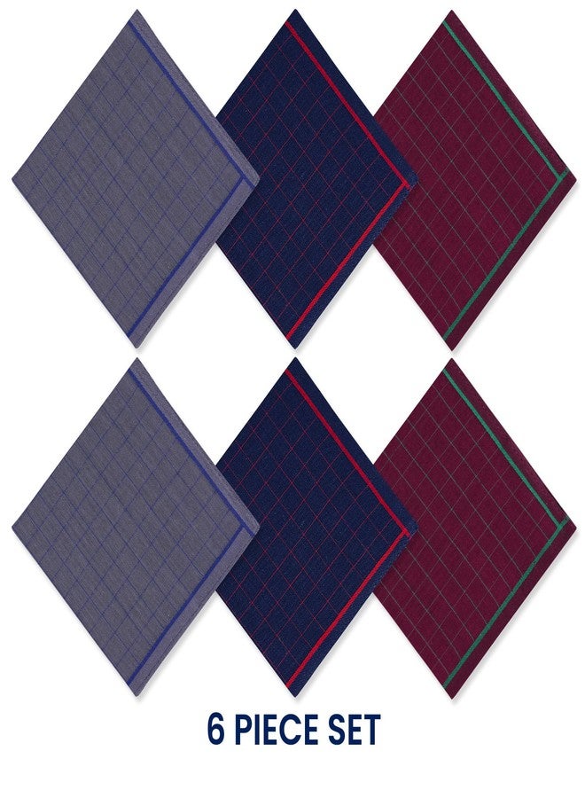 Zenssia Soft Men's Cotton Handkerchiefs with Assorted Color 6 Piece Gift Set - Image 4