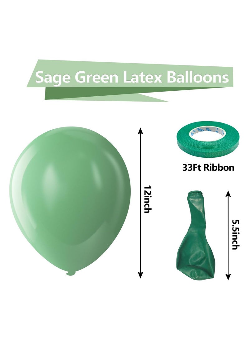 هوم زون عبوة من 100 بالون هيليوم دائري مقاس 12 انش بلون اخضر مريمي لحفلات اعياد الميلاد بطابع الغابة والسفاري وحفلات الزفاف - Image 2