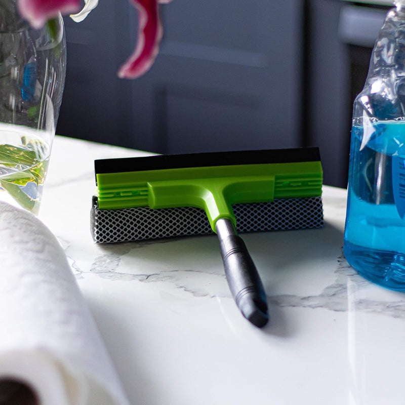 Pomatree Window Squeegee Cleaning Tool Squeegee Cleaner for Windows, Glass, Car Windshield 2-in-1 Squeegee and Scrubber Sponge Washing Kit Multi-Surface Washer - Indoor Outdoor Use - Image 5