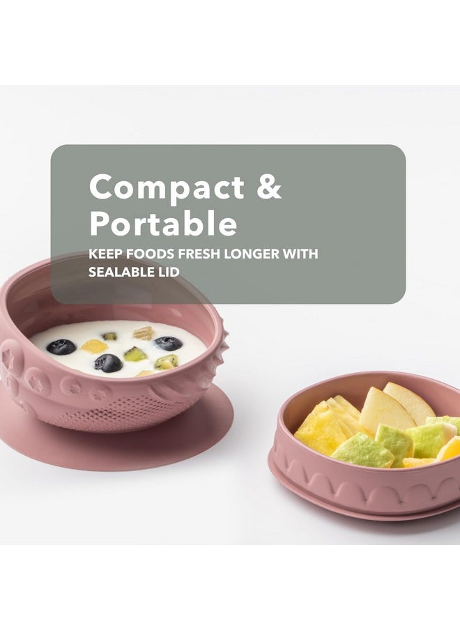 Miniware Sensory Baby Bowl - Raspberry - Silicone Bowls For Baby To Combine Mealtime With Sensory Development - 100% Food Grade Silicone Baby Bowls - Bpa Free, Non-Toxic Todddler Bowls  - Image 5