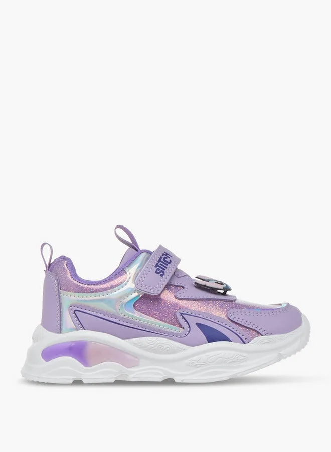 Disney Stitch Applique Sneakers with Hook and Loop Closure