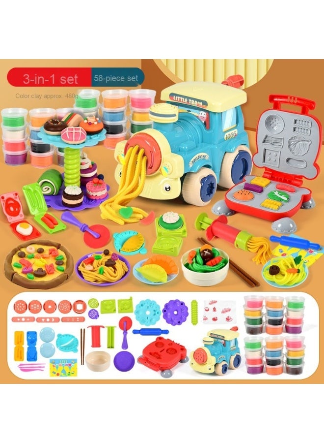 Train-Themed Play Dough Noodle Maker Set - Creative Craft Toy for Kids