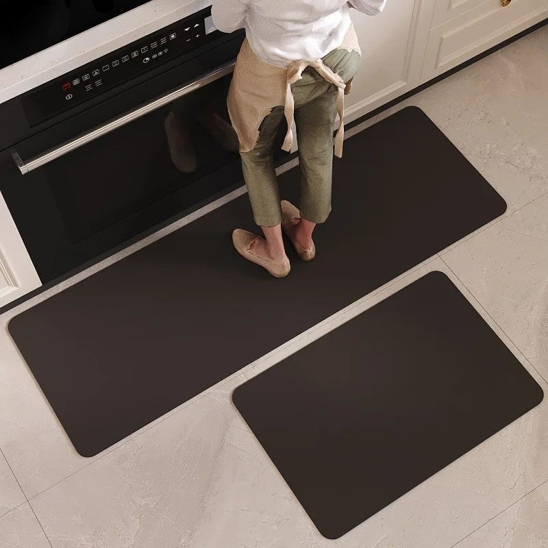 Bluejw Bamboo Diatomaceous Earth Bath Mat - Quick-Dry Non-Slip Absorbent Floor Mat for Kitchen & Bathroom - Image 1