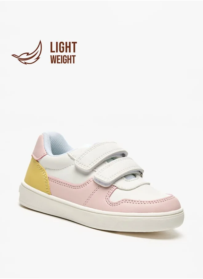 Barefeet Colourblock Lightweight Sneakers with Hook and Loop Closure