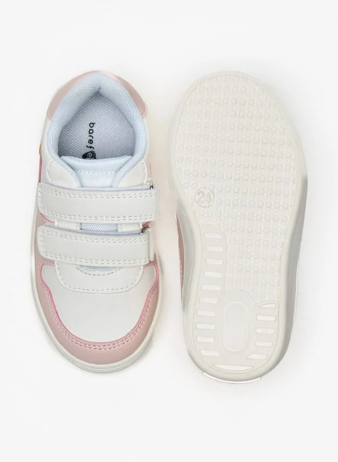 Barefeet Colourblock Lightweight Sneakers with Hook and Loop Closure