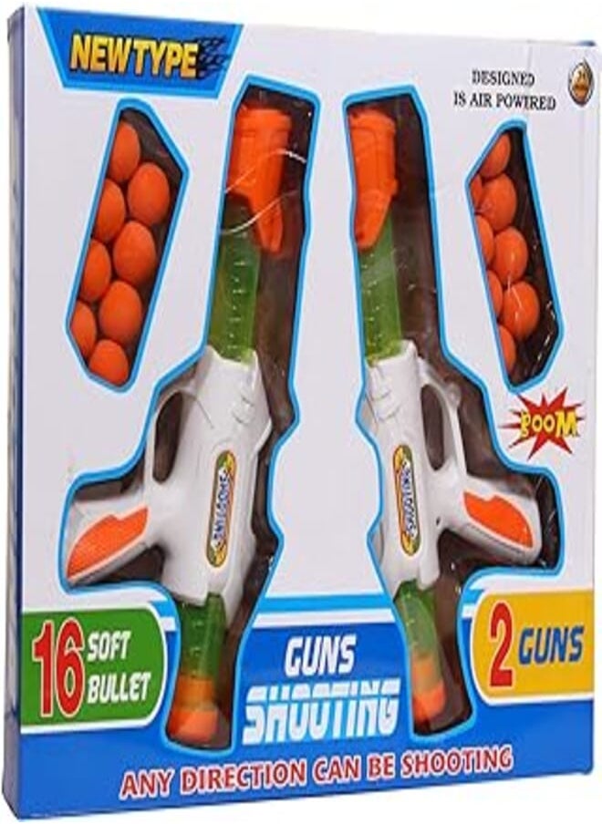LUCID...We Build Relations LUCID...We Build Relations Air Powered Toy Gun with 16 Soft Bullets and 2 Guns 