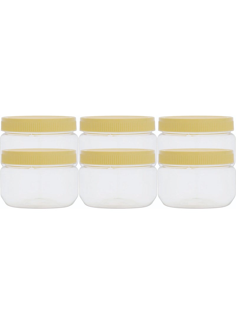 XPO Plastic Pet Transparent Jar 50ml 6 Pieces - Clear Container Kitchen Box  - Image 2