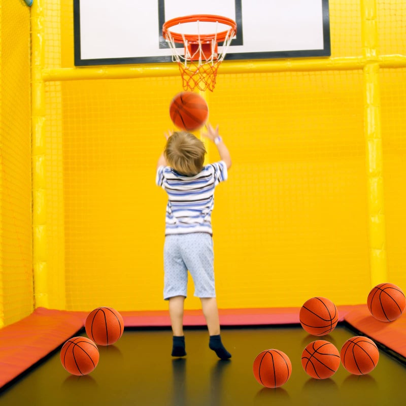 Vinsot 12 Pcs Mini Rubber Basketballs with Air Pump Set 7 Inch Mini Hoop Basketball Small Junior Size 3 Balls for Beginner Arcade Games Indoor Outdoor Pool Favors - Image 4