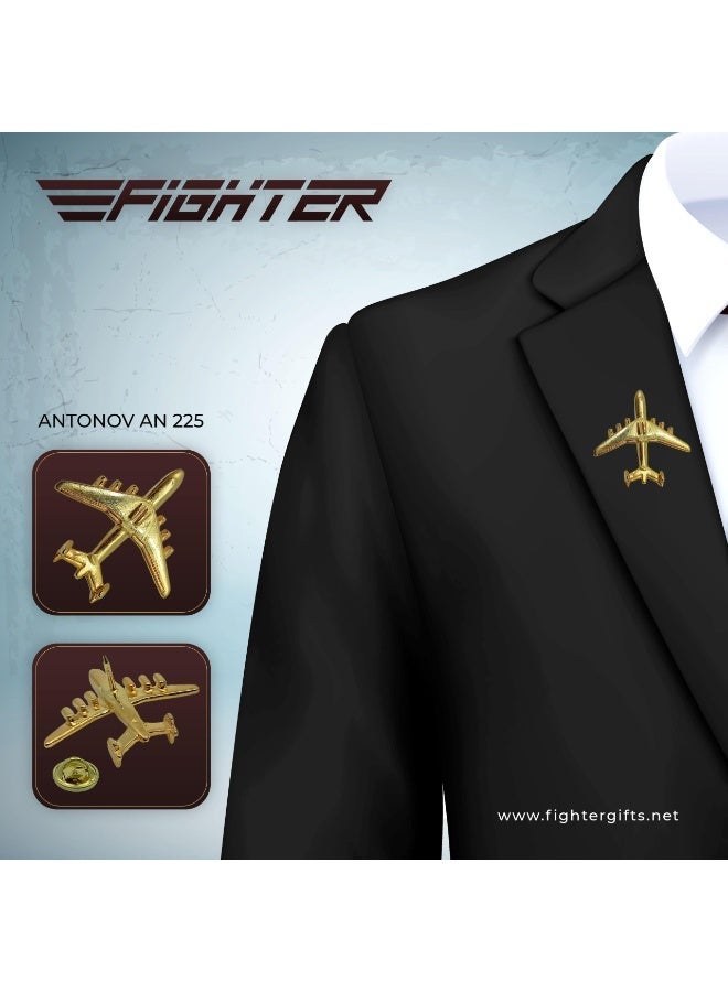 Fighter Gifts AN-225 Pin Gold - Image 1