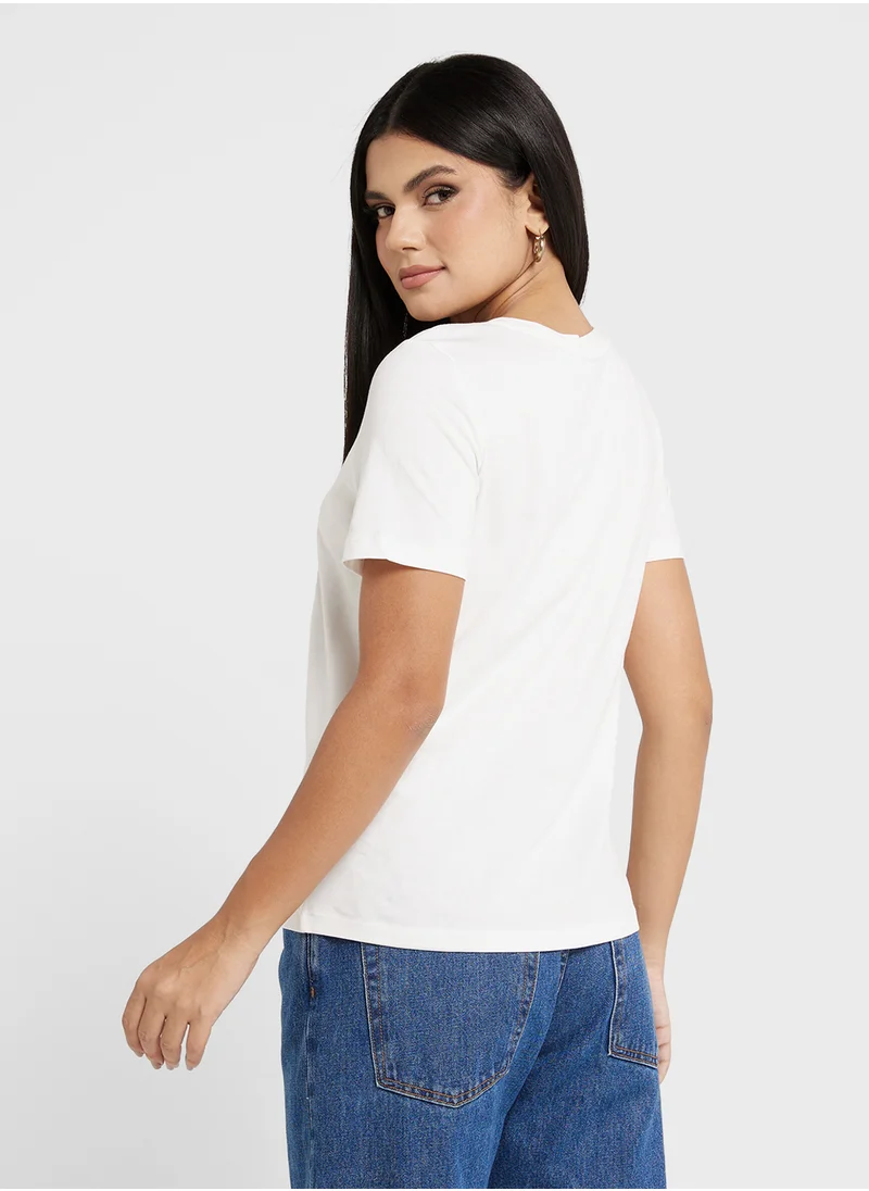 VERO MODA Printed Crew Neck T-Shirt