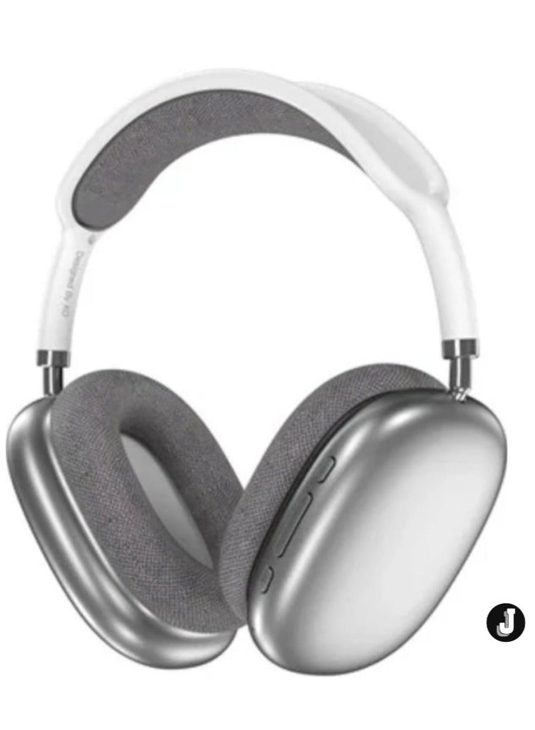 JAJEEK "NEW P9 Wireless Bluetooth Headphones – Physical Noise Reduction Headset with Stereo Sound for Gaming, Phone & PC (White)" - Image 1