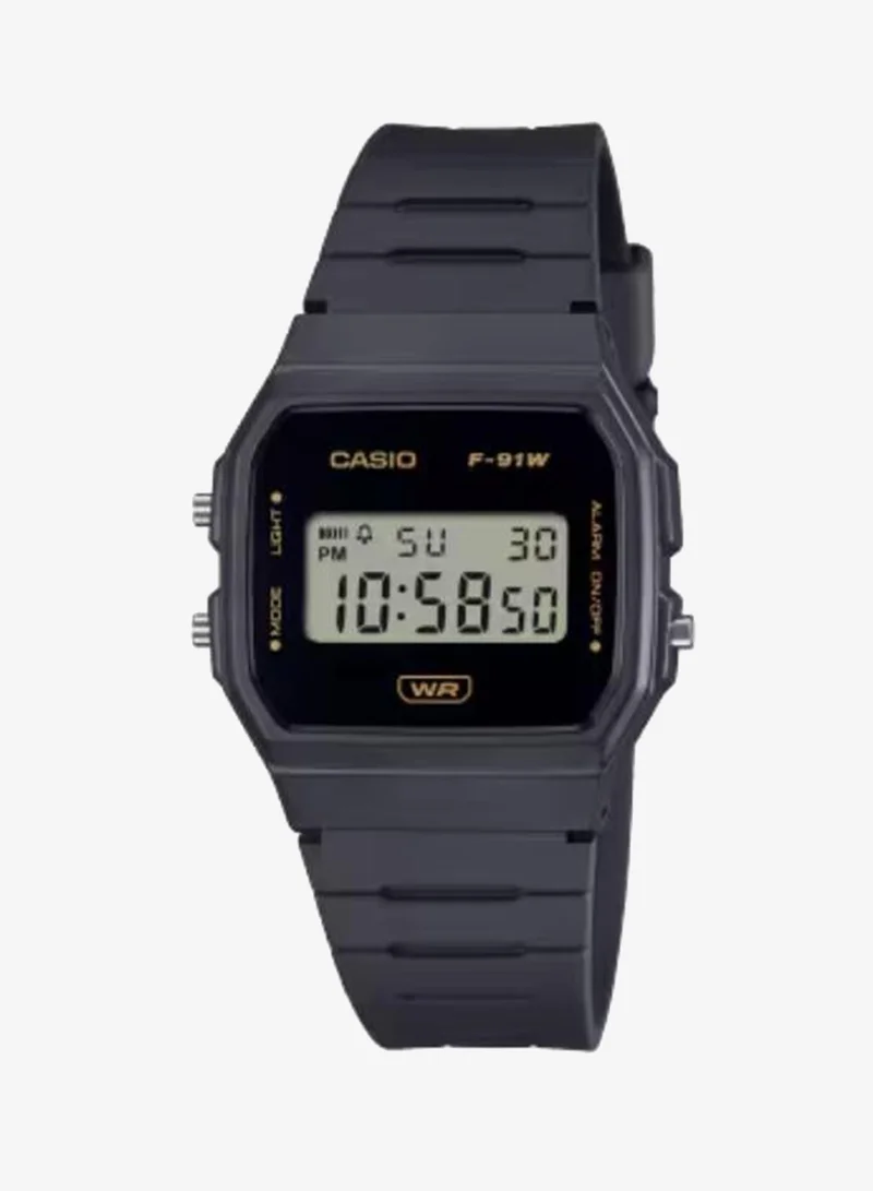 كاسيو Unisex Resin Digital Watch F-91WB-8ADF - 35.2 mm