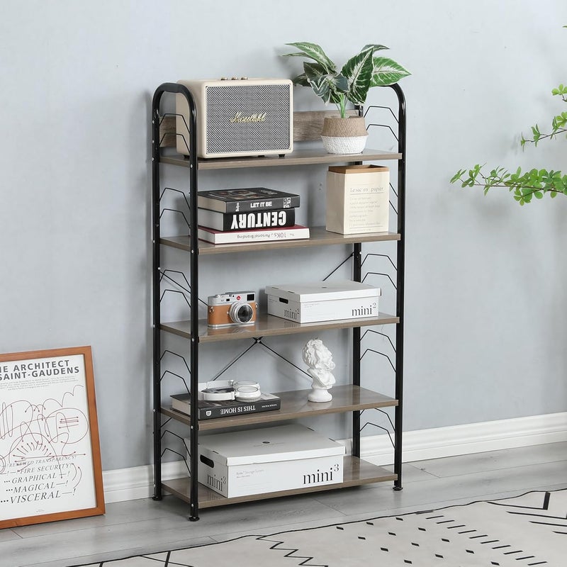 HOME CUBE 5 Layer Wooden Shoe Rack for Home Shoe Storage Multipurpose Storage Shelves Shoe Stand for Chappal Slipper Sneakers Footwear Space Saving Portable Shoe Rack Kitchen Storage Rack - Image 3