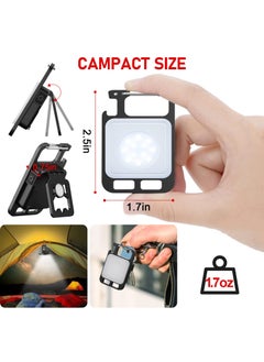 Generic Compact Rechargeable COB Keychain Light with Magnetic Base, 4 Modes, Foldable Bracket, and Bottle Opener - Ideal Emergency Flashlight for Night Fishing, Camping, and Walking.  - Image 4