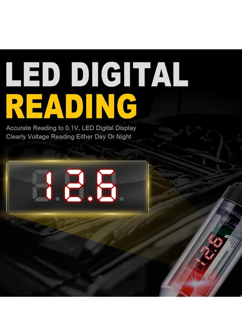 AROAQ Car Truck Circuit Test Pen, Car Voltage Tester With Indicator Light, Automotive Test Lamp Current Tester, DC Digital LED Circuit Tester For Car Truck Motorbike Boat, (1pc, Red)  - Image 3