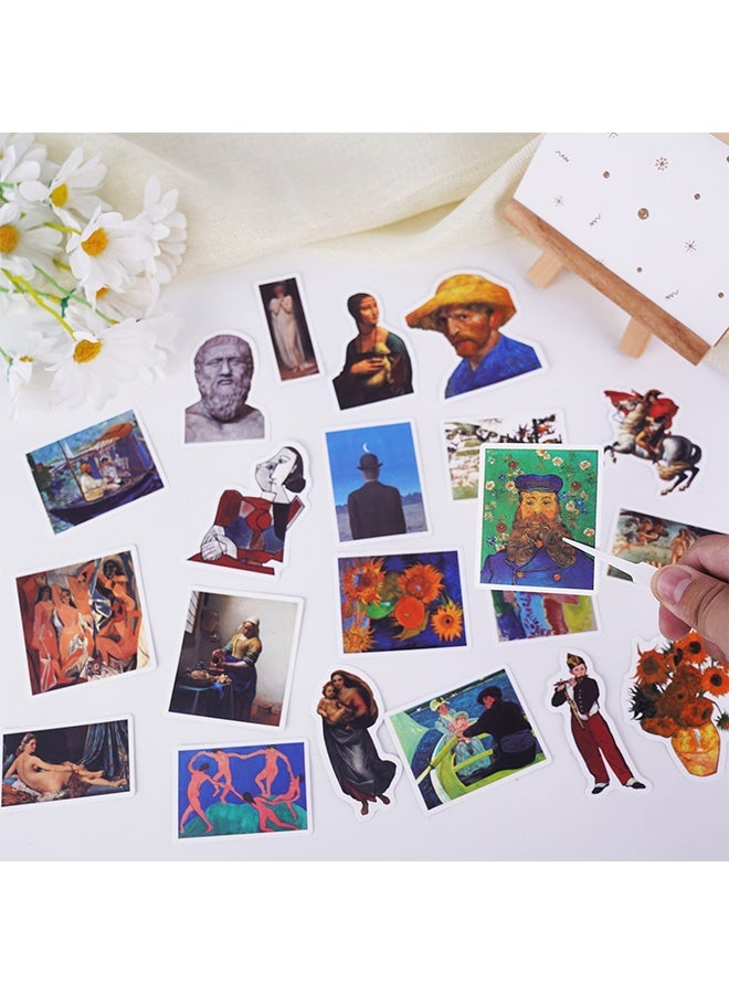 كوانتوم ٥٠ قطعة من ملصقات فنية عتيقة، ملصقات مقاومة للماء بنمط فن الجرافيتي، ملصقات بنمط الرسم الزيتي لأجهزة الكمبيوتر المحمولة والهواتف وزجاجات المياه - Image 5