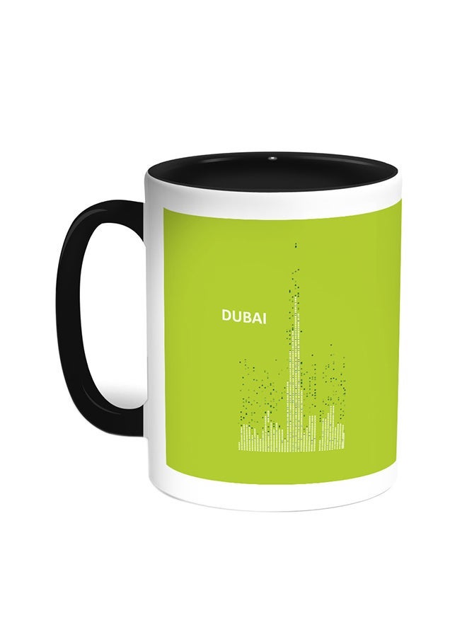 Abstract Drawing - Dubai Towers Printed Coffee Mug Black/White 11ounce