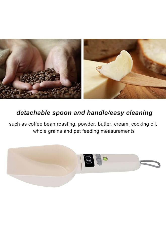Excefore Rechargeable Food Measuring Spoon   Versatile Digital Food Scoop For Kitchen And Pet Use, Precise And Detachable, Weighs 1G To 800G, Supports Units G/Oz/Ml - Image 4