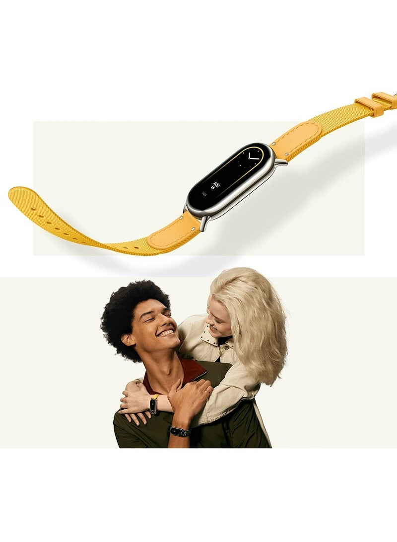 Xiaomi Band Braided Strap Compatible With Band 8 BHR7305GL, Yellow - Image 2