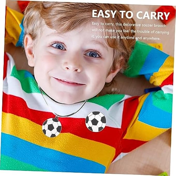 rayihni 1 Set Children'S Football Party Bag, Sports Necklace, Rings For Children Boys, Football Badge Slap Bracelets, Football Give Aways Children'S Birthday Party Gift - Image 2