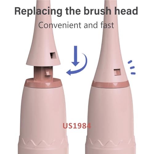US1984 Sonic Electric Toothbrush for Kids with 4 Modes, 3 Brush Heads & Rechargeable Battery, Ultra Soft Nylon Bristles, IPX7 Waterproof, Electric Power Tooth brush (Pink & Purple) - Image 4