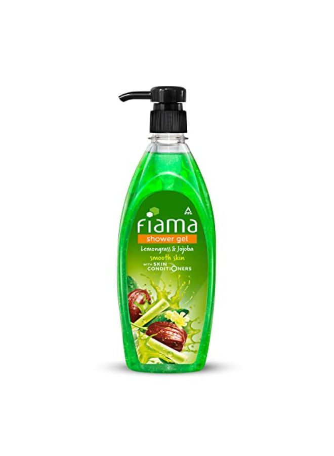 Fiama جل استحمام الليمون العشبي وزيت الجوجوبا مع مرطبات للبشرة الناعمة، 500 مل مضخة - Image 1