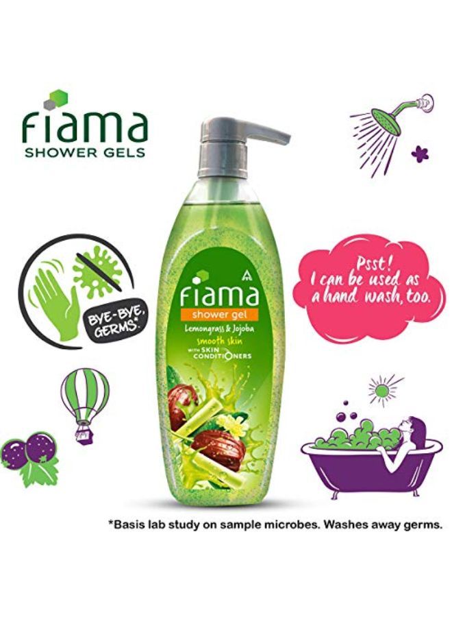 Fiama جل استحمام الليمون العشبي وزيت الجوجوبا مع مرطبات للبشرة الناعمة، 500 مل مضخة - Image 3